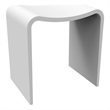 Bevis 15.7 in. x 11.8 in. Resin Solid Surface Shower Stool in Matte White