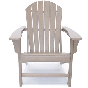 hampton weathered wood outdoor patio adirondack chair