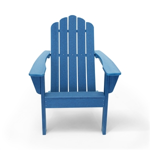 marina navy poly outdoor patio adirondack chair made with recycled plastic