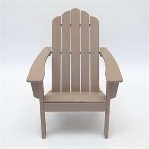 marina weathered wood poly outdoor patio adirondack chair