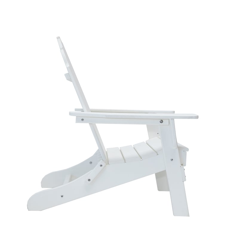 Balboa White Folding Adirondack Patio Chair