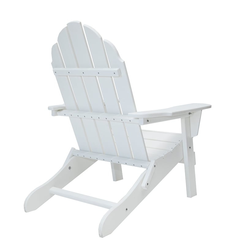 Balboa White Folding Adirondack Patio Chair
