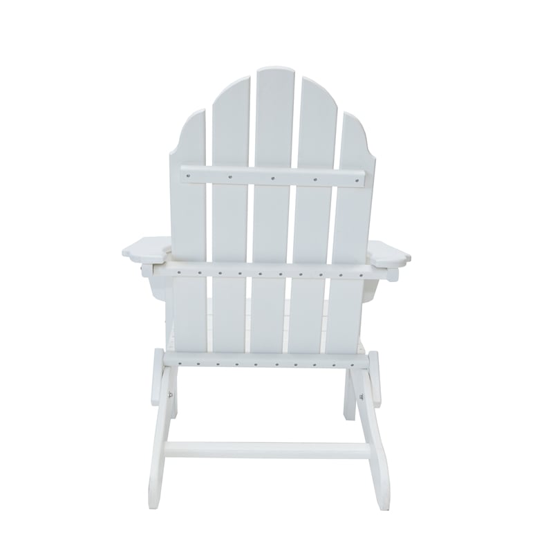 Balboa White Folding Adirondack Patio Chair