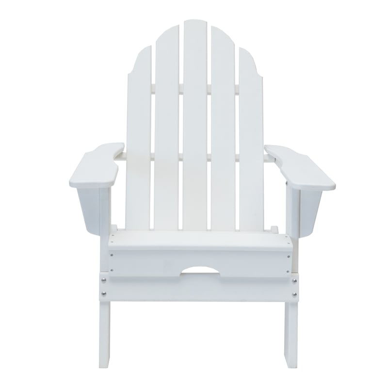 Balboa White Folding Adirondack Patio Chair