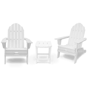 balboa white folding adirondack chair and table set