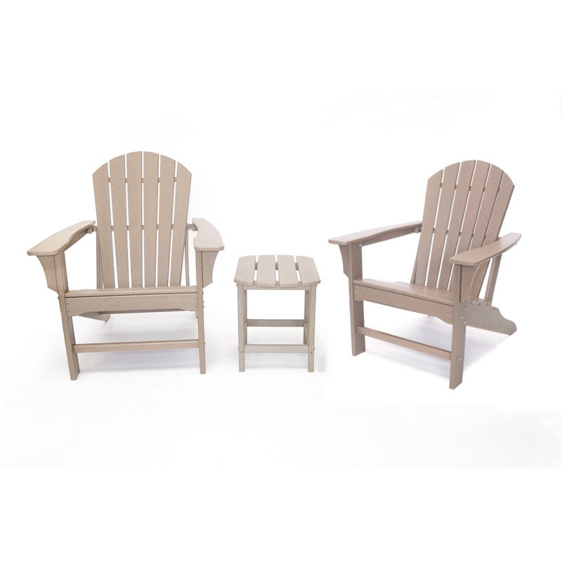 Hampton Weathered Wood Outdoor Patio Adirondack Chair And Table Set Cymax Business Hampton Weathered Wood Outdoor Patio, Weathered Wood Outdoor Furniture
