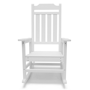belmont white all weather indoor-outdoor rocking chair
