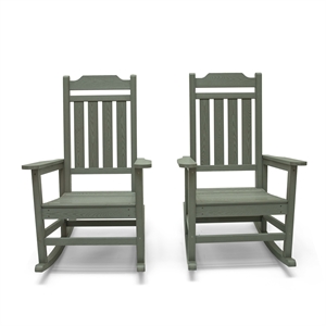 belmont gray all weather indoor-outdoor rocking chairs (set of 2)