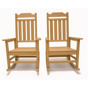 belmont teak all weather indoor-outdoor rocking chairs (set of 2)