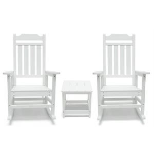 belmont white indoor-outdoor two rocking chairs and side table (3pc set)