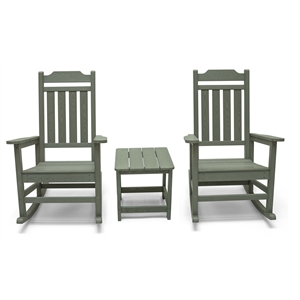 belmont gray indoor-outdoor two rocking chairs and side table (3pc set)