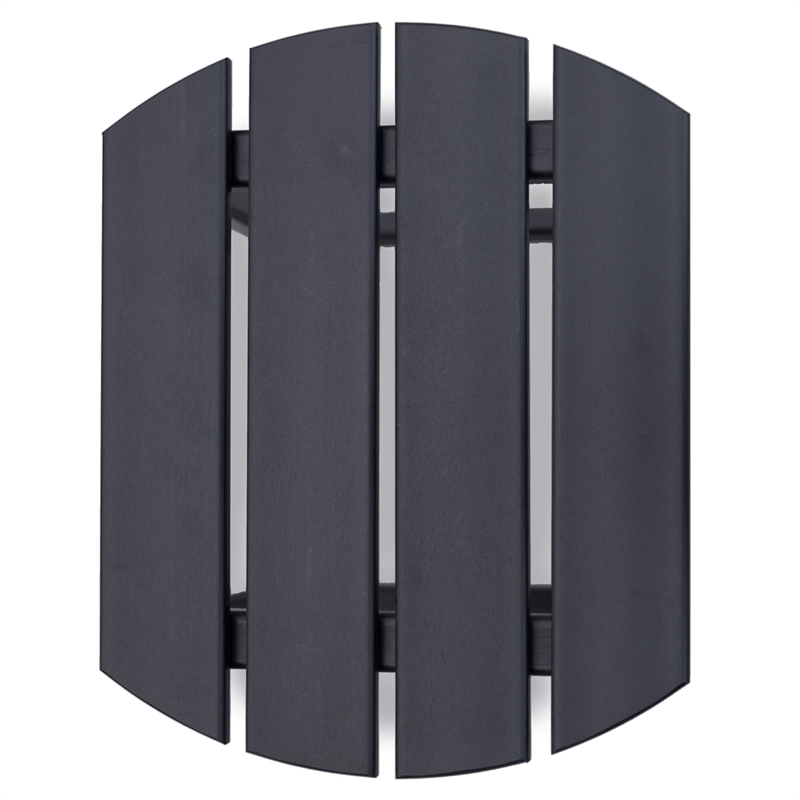 LuXeo Corona Outdoor Contemporary Recycled Plastic Side Table in Black - Picture 5 of 6