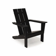 Arcadia Black HDPE Outdoor Adirondack Chair (Single)