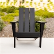 Arcadia Black HDPE Outdoor Adirondack Chair (Single)
