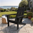 Arcadia Black HDPE Outdoor Adirondack Chair (Single)