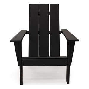 Arcadia Black HDPE Outdoor Adirondack Chair (Single)