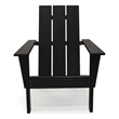 Arcadia Black HDPE Outdoor Adirondack Chair (Single)