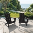 Arcadia Black HDPE Outdoor Adirondack Chair (Set of2)