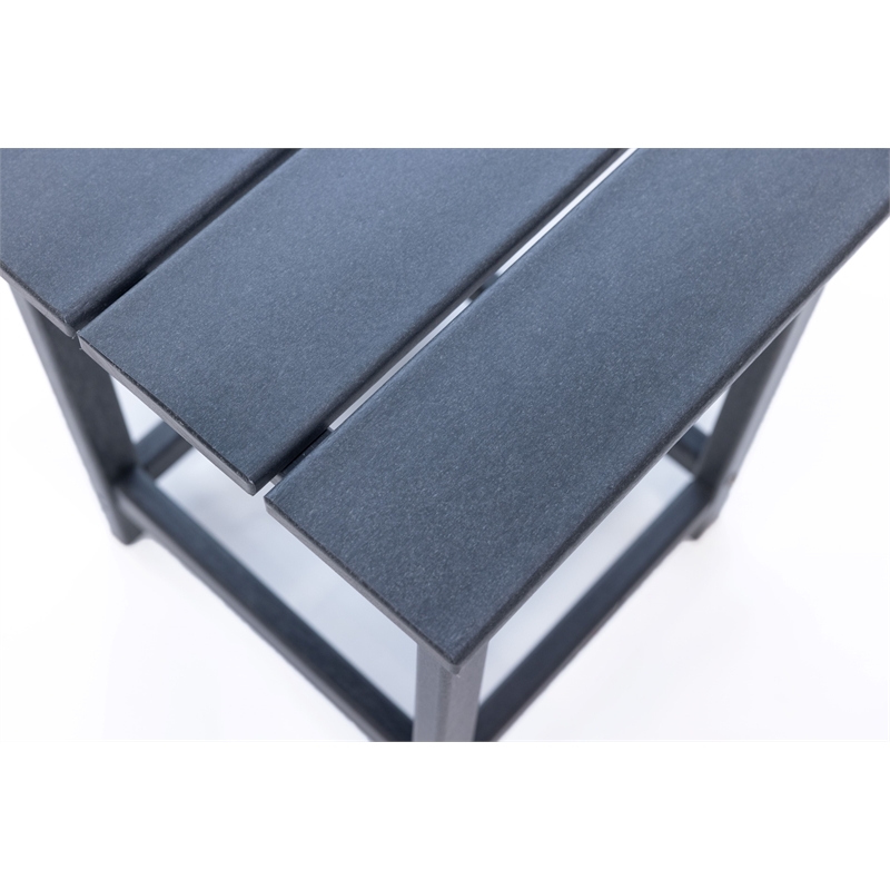 Arcadia Gray HDPE Outdoor Adirondack Chair and Table Set (3-Piece)