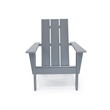 Arcadia Gray HDPE Outdoor Adirondack Chair and Table Set (3-Piece)