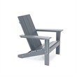 Arcadia Gray HDPE Outdoor Adirondack Chair and Table Set (3-Piece)