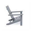 Arcadia Gray HDPE Outdoor Adirondack Chair and Table Set (3-Piece)