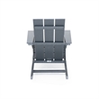 Arcadia Gray HDPE Outdoor Adirondack Chair and Table Set (3-Piece)