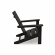 Arcadia Black HDPE Outdoor Adirondack Chair and Table Set (3-Piece)