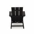 Arcadia Black HDPE Outdoor Adirondack Chair and Table Set (3-Piece)