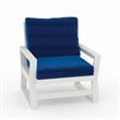 LuXeo Malibu HDPE Deep Seating Chair- White