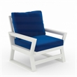 LuXeo Malibu HDPE Deep Seating Chair- White