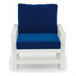 LuXeo Malibu HDPE Deep Seating Chair- White