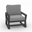 LuXeo Malibu HDPE Deep Seating Chair-Gray