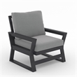 LuXeo Malibu HDPE Deep Seating Chair-Gray