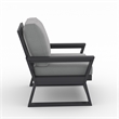 LuXeo Malibu HDPE Deep Seating Chair-Gray