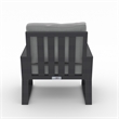 LuXeo Malibu HDPE Deep Seating Chair-Gray