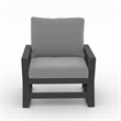 LuXeo Malibu HDPE Deep Seating Chair-Gray