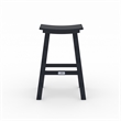 Bailey Black HDPE Farmhouse Bar Stool-Set of 2