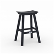 Bailey Black HDPE Farmhouse Bar Stool-Set of 2