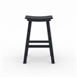 Bailey Black HDPE Farmhouse Bar Stool-Set of 2