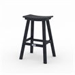 Bailey Black HDPE Farmhouse Bar Stool-Set of 2