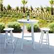 Mason-Cabo HDPE White Round Counter Bar-3 Piece