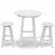 Mason-Cabo HDPE White Round Counter Bar-3 Piece