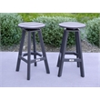 Mason-Cabo HDPE Gray Round Counter Bar- 3 Piece