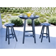 Mason-Cabo HDPE Gray Round Counter Bar- 3 Piece