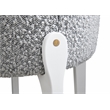LuXeo Ellie 29 in. White Leg - Gray  Seat (Set of 2)