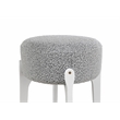 LuXeo Ellie 29 in. White Leg - Gray  Seat (Set of 2)