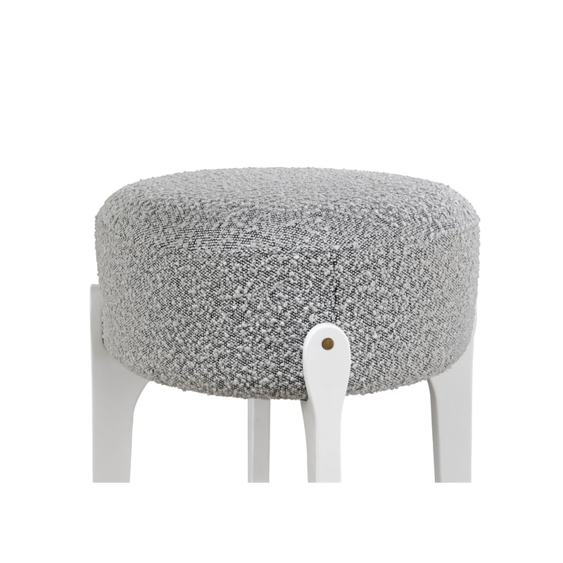 LuXeo Ellie 24 in. White Leg - Gray  Seat (Set of 2)