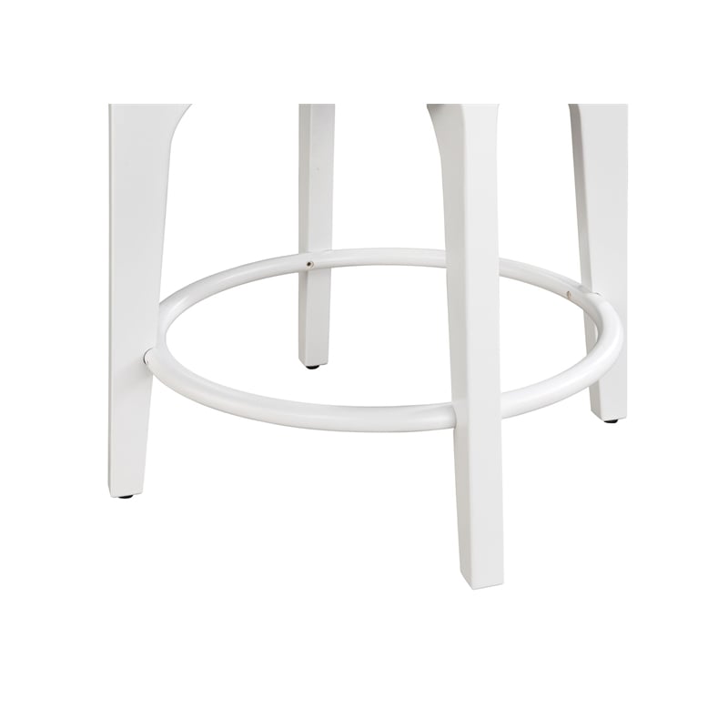 LuXeo Ellie 24 in. White Leg - Gray  Seat (Set of 2)