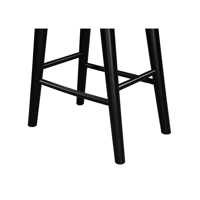 LuXeo Luna 29 in. Black Leg - Gray Seat (Set of 2)